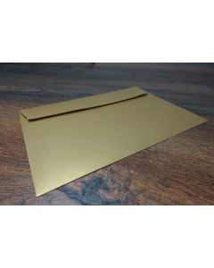 Obálky pre oznámenie obdĺžnik A5, metalická, zlatá - 25 ks